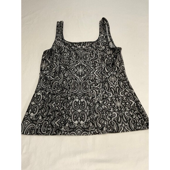 Women's Size Medium White House Black Market Top - Black & Sliver - Picture 6 of 6